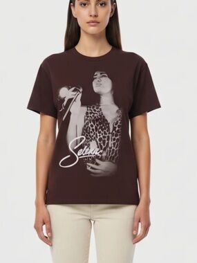 Selena mineral washed graphic tee XL
